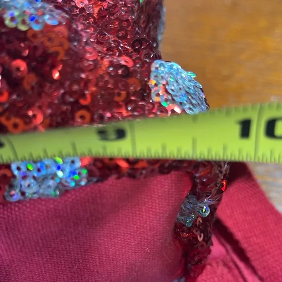 Disney Red/Silver Sequin Backpack Comes with Minnie Pursepillow 💕 GUC - Picture 8 of 11